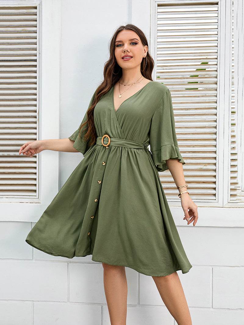 Plus Size Fat Women Dress Fashion Party Skirt - Mubimart