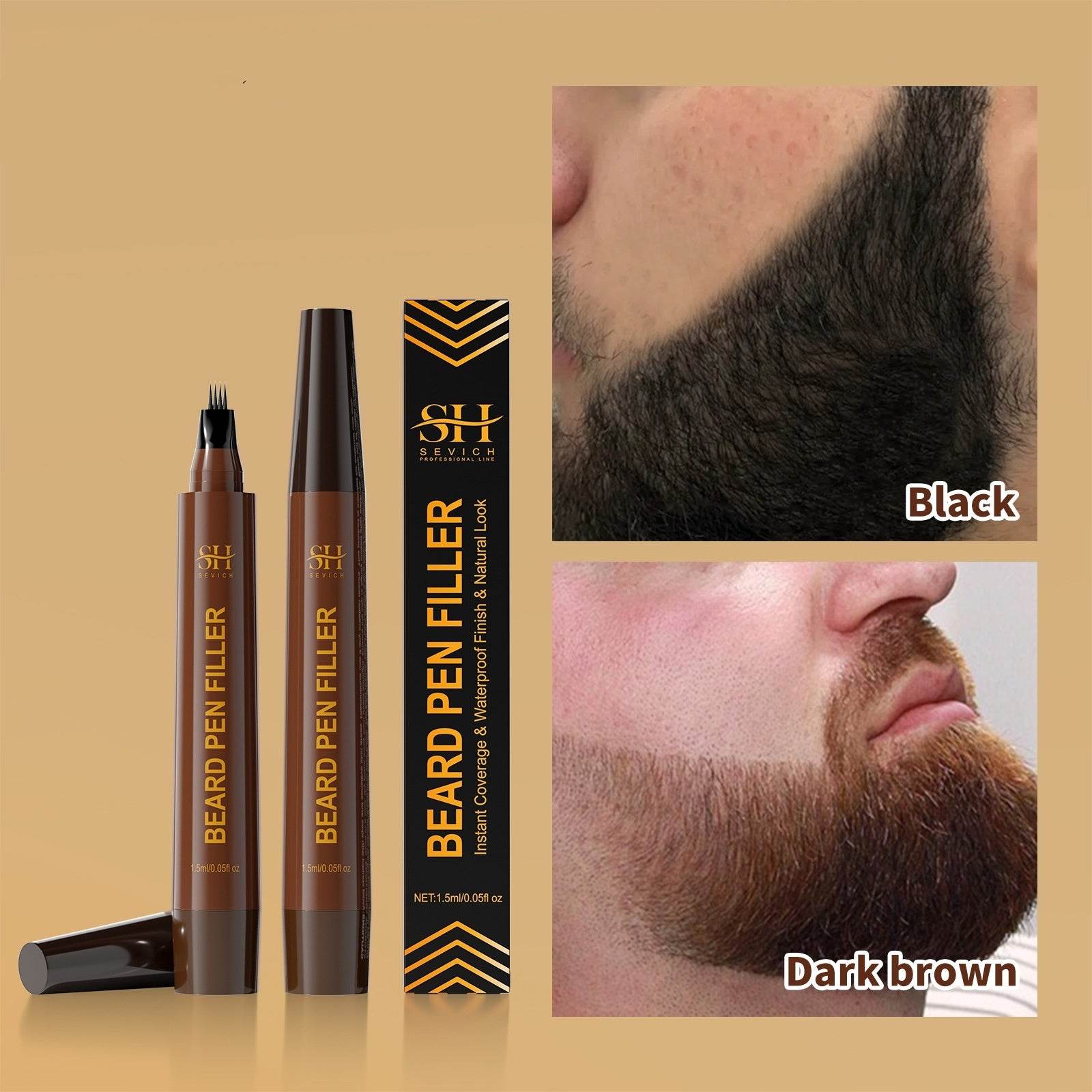 Men's Beard Eyebrow Hairline Headline Filler Sweatproof And Waterproof Natural Not Easy To Fade - Mubimart