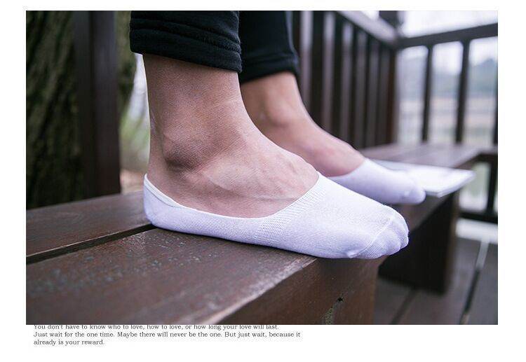 Men's Low-cut Invisible Silicone Non-slip Socks - Mubimart