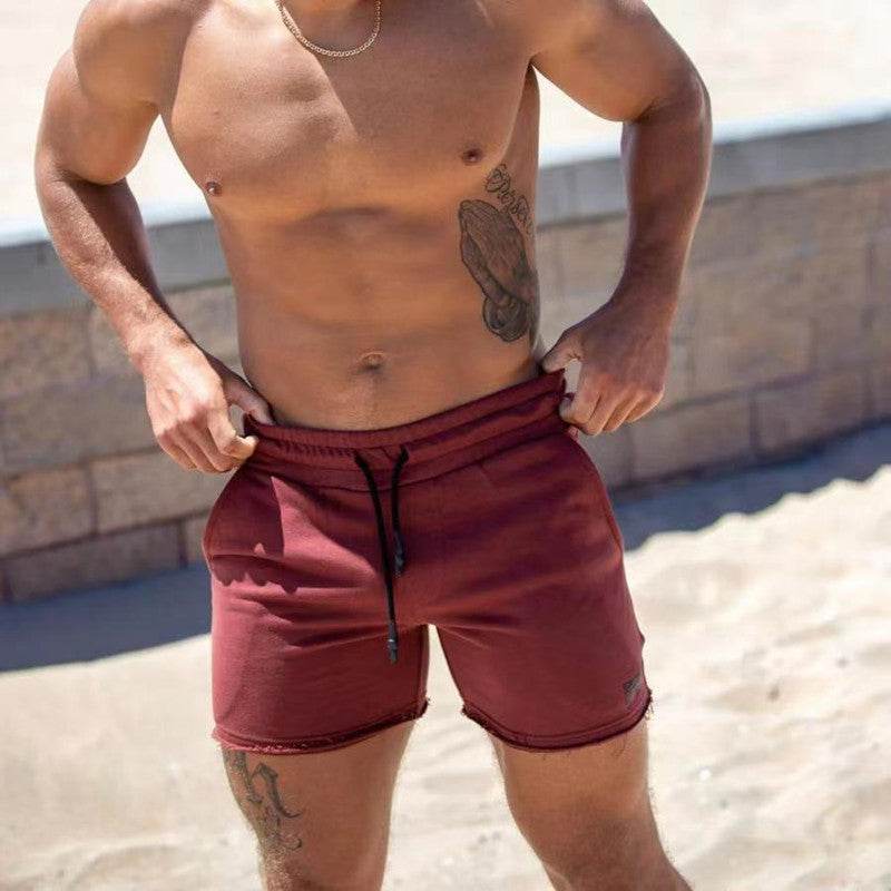 Muscle Workout Brothers Men's Terry Leisure Training Shorts - Mubimart