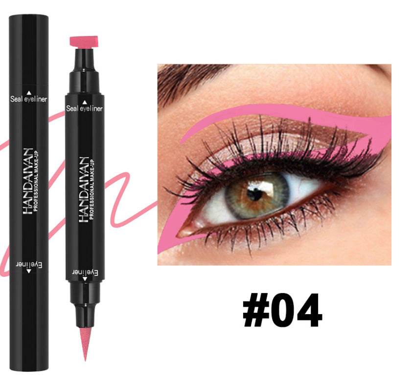 Triangle Seal Color Double Head Liquid Eyeliner - Mubimart