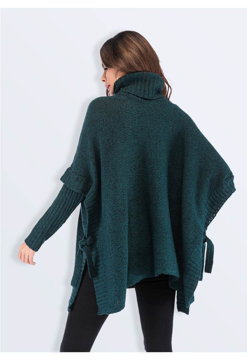 New Large Size Women's Turtleneck Sweater Loose Sweater Women's Knitwear - Mubimart
