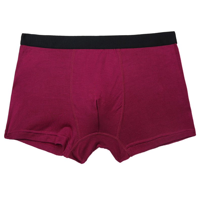 Pure Color Bamboo Fiber Men Underwear