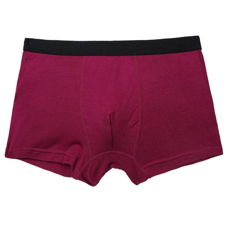 Pure Color Bamboo Fiber Men Underwear - Mubimart