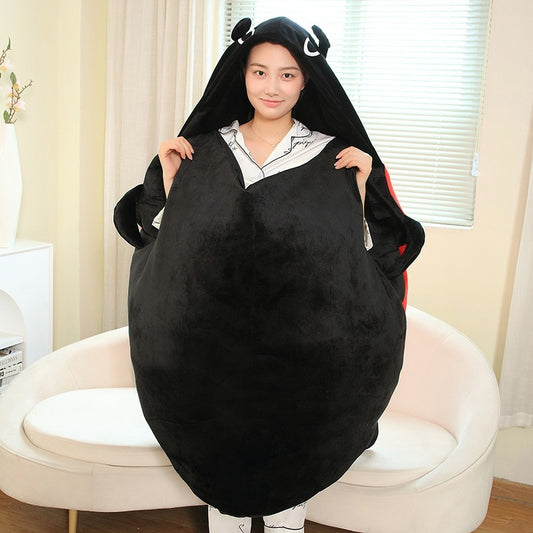 Wearable Ladybug Beetle Throw Pillow