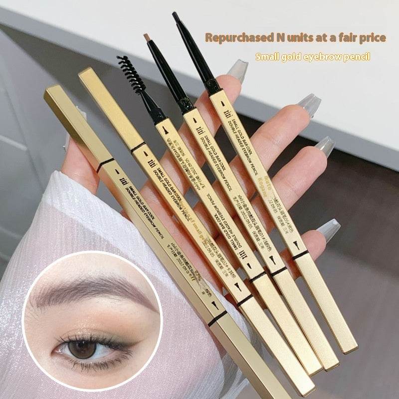 Small Gold Chopsticks Ultra-fine Eyebrow Pencil Discoloration Resistant Natural Ultra-fine - Mubimart
