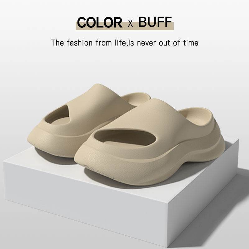 Garden Clogs Shoes Thick Heel Slippers Fashion Slip-on Indoor And Outdoor Slippers Women Men - Mubimart