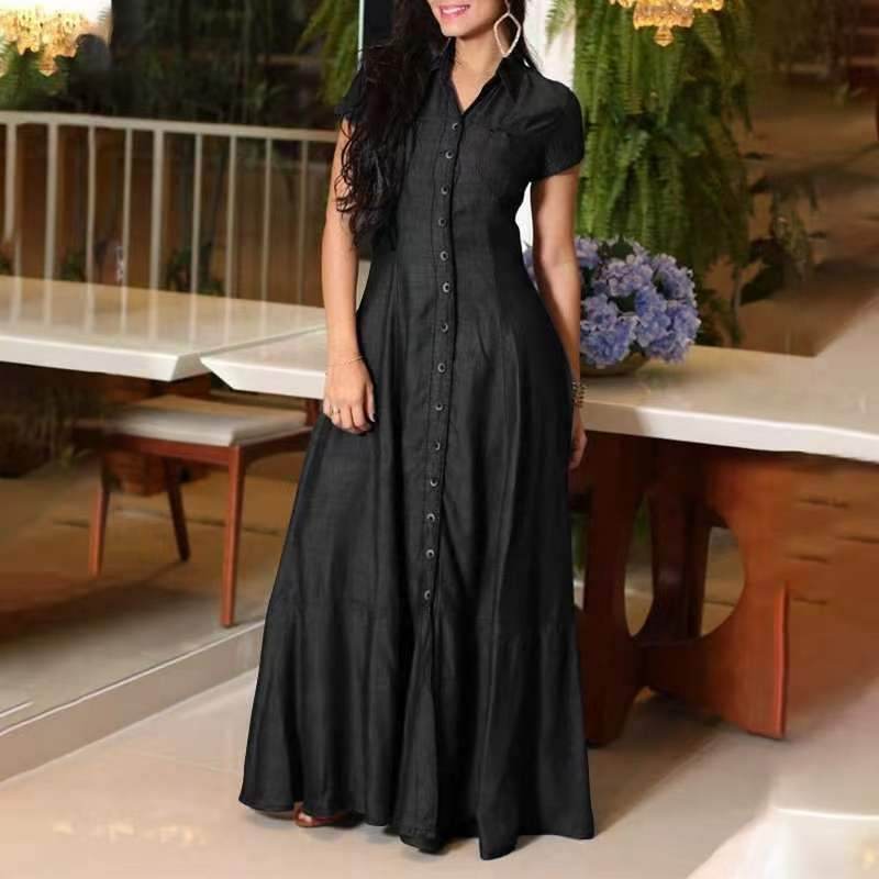 Women's Dress Shirt Collar Pocket Plus Size - Mubimart