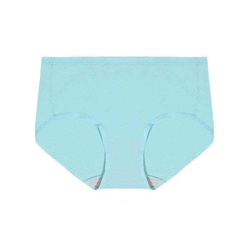 Modal Women's Mid Waist Plus Size Silk Crotch Panties - Mubimart