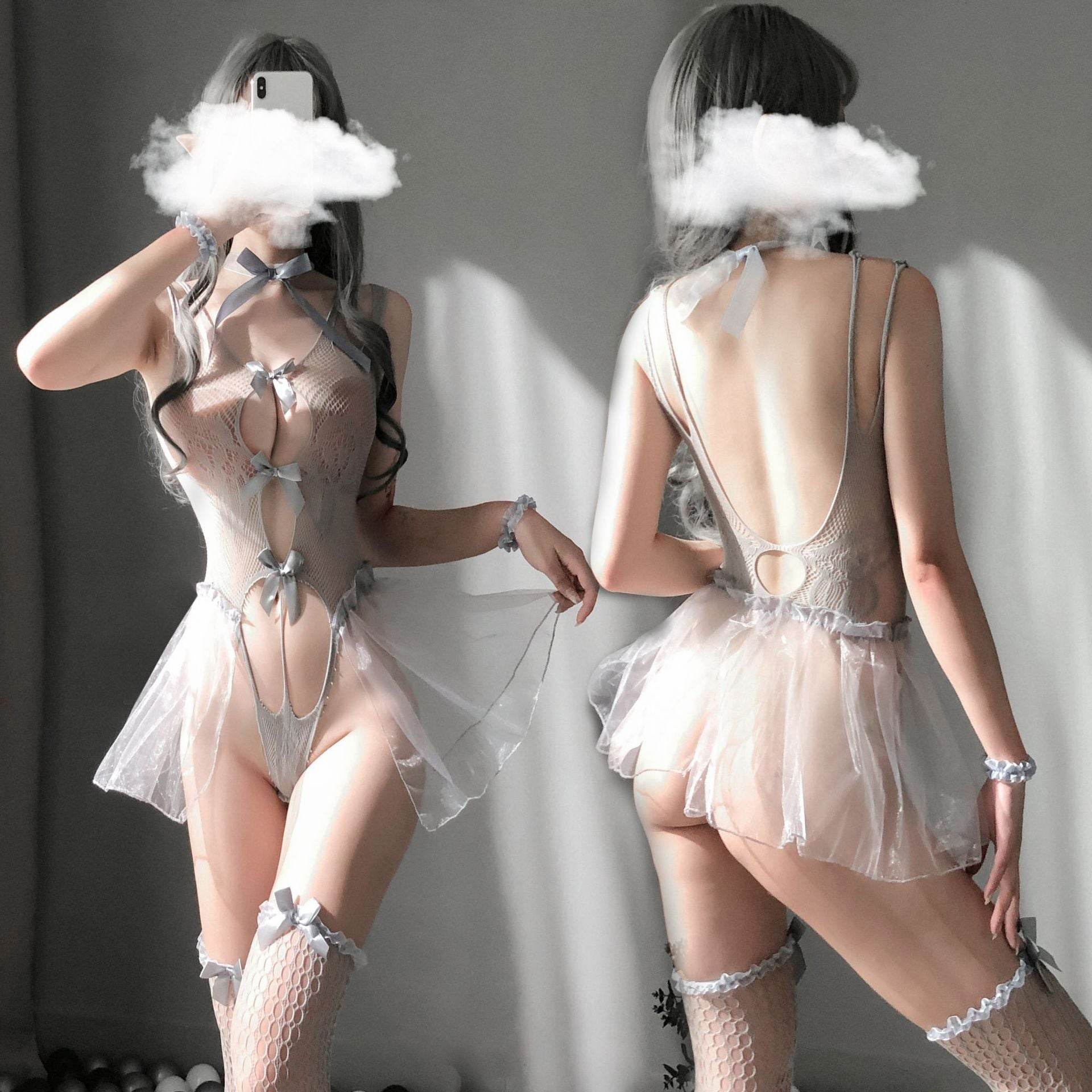 Sexy Lingerie Transparent Sexy Pajamas Bra Set Super - Mubimart