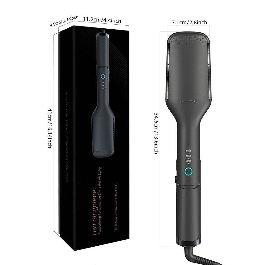 Hair Dryer Hair Straightener Two-in-one Multi-functional Wet And Dry Dual-use Electric Hair Straightener - Mubimart