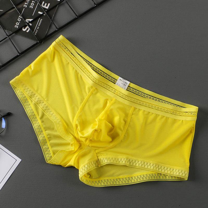 Summer New Translucent Ice Silk Underwear Men Sexy - Mubimart