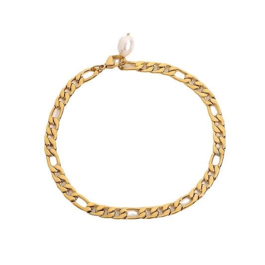 Fashion 18K Gold Plated Stainless Steel Anklets - Mubimart