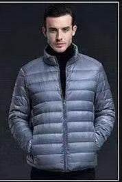 Lightweight Down Jacket Hooded Men Short - Mubimart