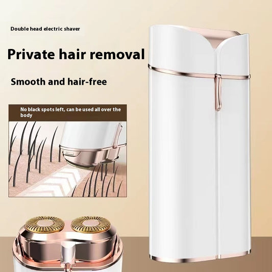 Mini-rasoir portable rechargeable à deux têtes pour femme, unisexe