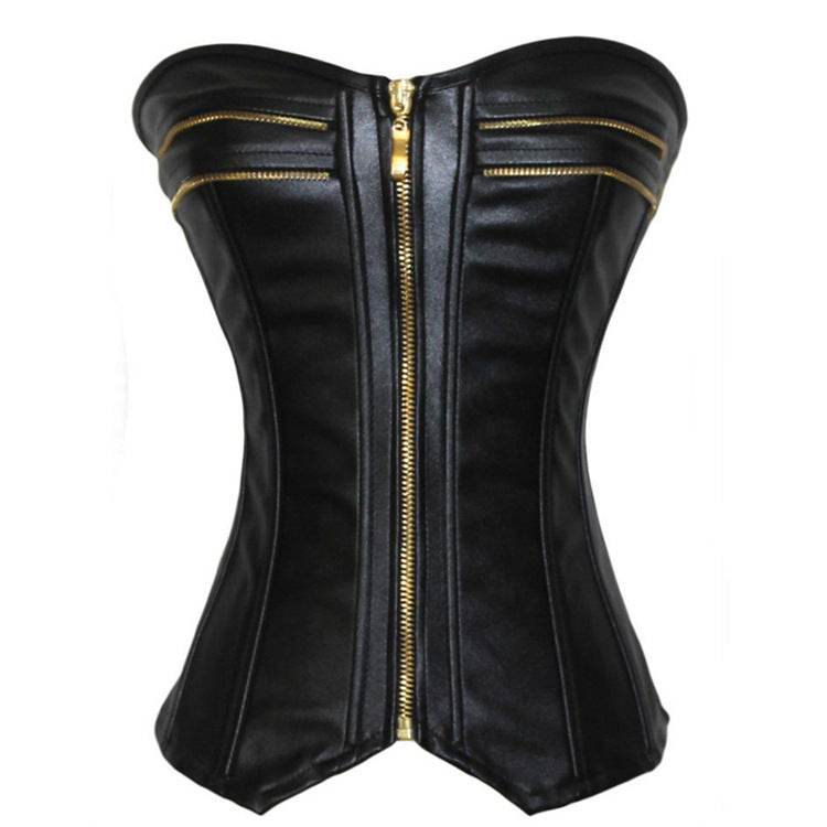 Bottoming Corset Leather Court Corset - Mubimart