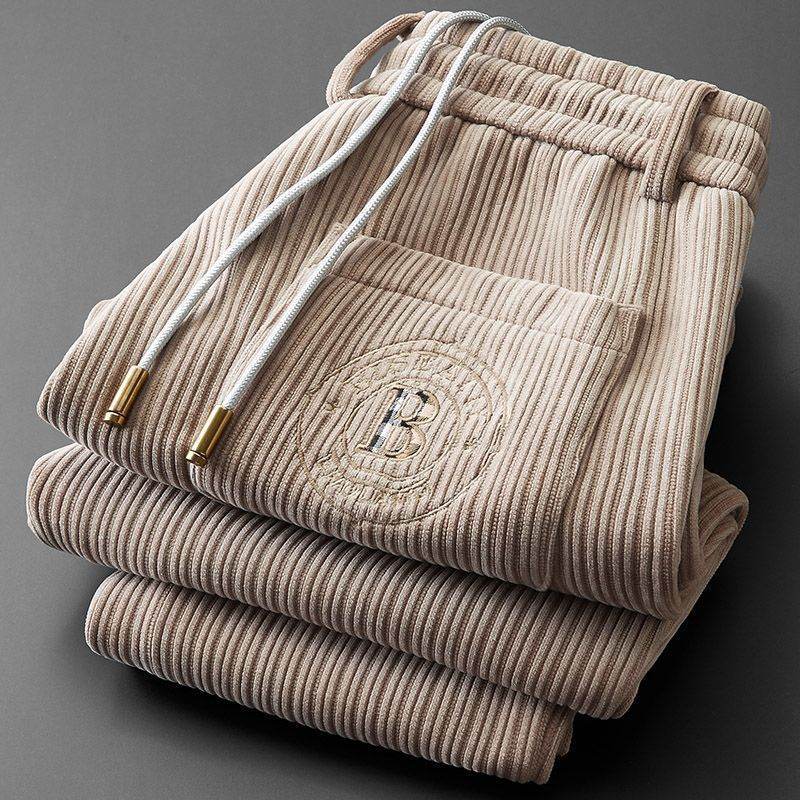 Fashionable Soft Corduroy Sweatpants For Men - Mubimart