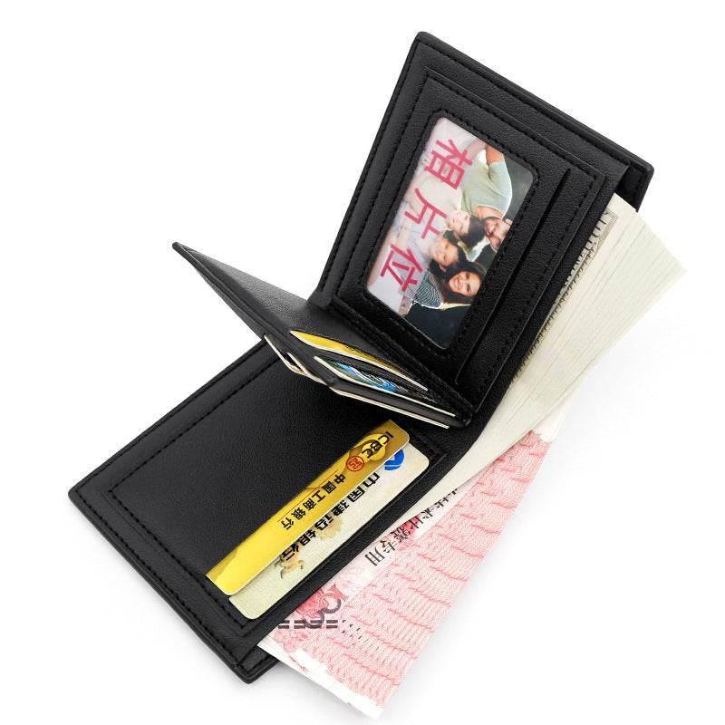 Fashion Simple Men's Stitching Short Wallet - Mubimart