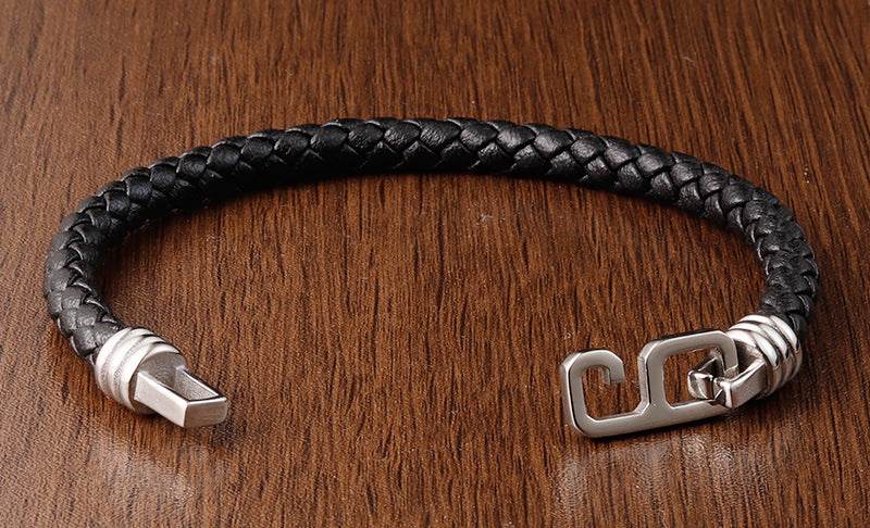 Fashion Personality Leather Bracelet Men - Mubimart