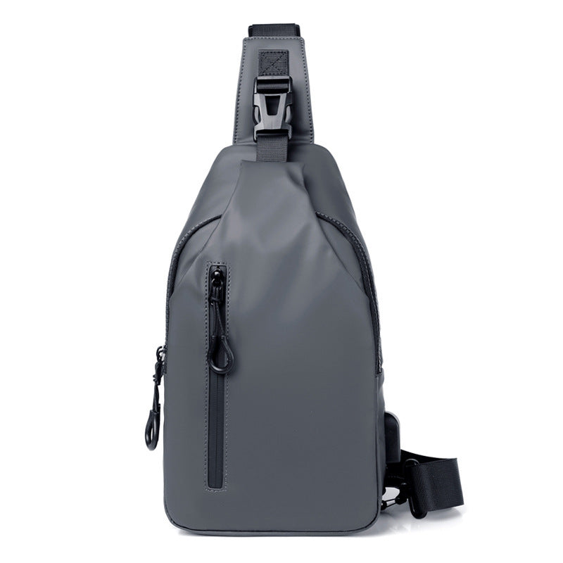 Zwarte Sling Crossbody Rugzak Schoudertas Voor Mannen Borsttas