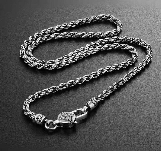 Mens Fashion Simple Vintage Six Character Necklace - Mubimart