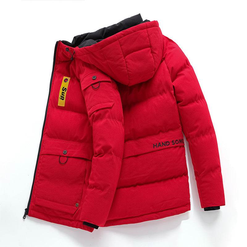 Men's Hooded Slim Fit Casual Down Cotton Padded Jacket - Mubimart