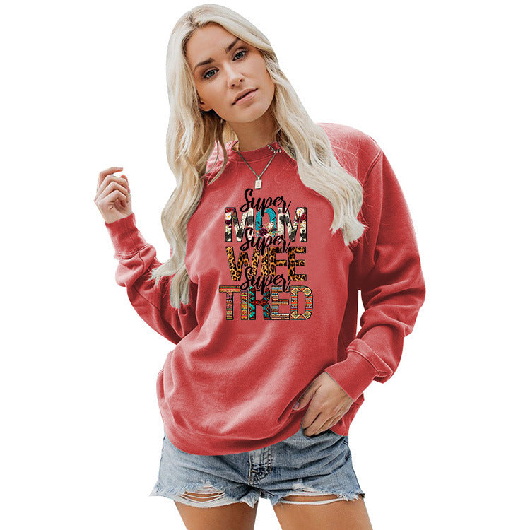 Women's Crew Neck Print Plus Size Sweatshirt - Mubimart -  