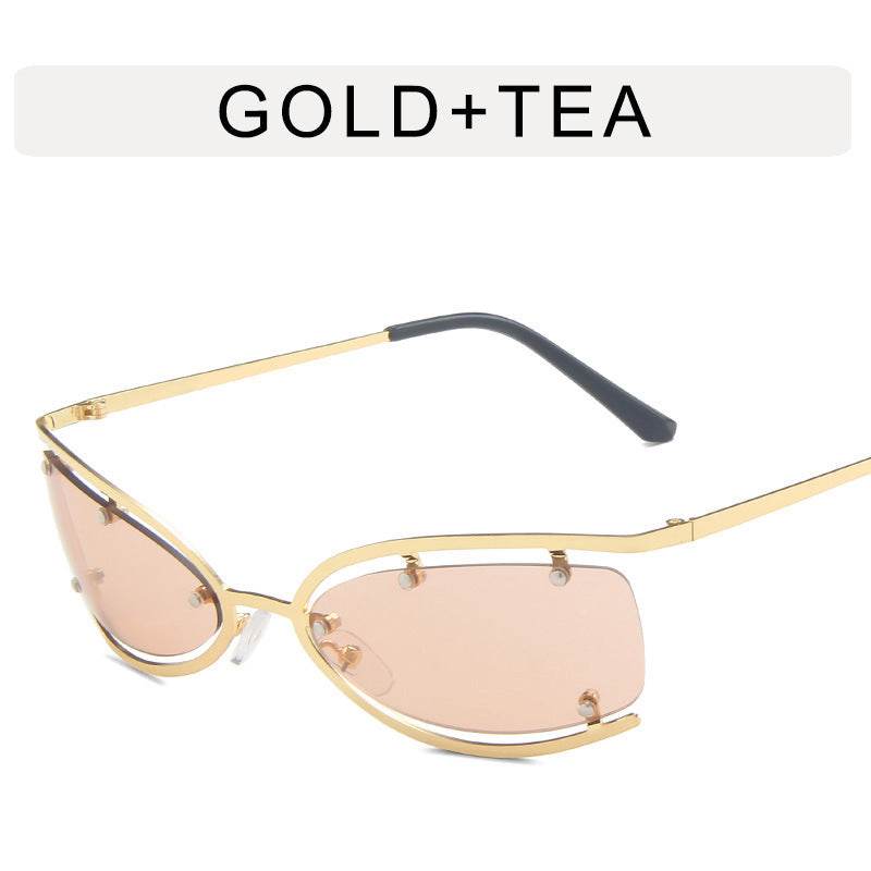 Women's Fashion Cat Eye Hollow Sunglasses - Mubimart