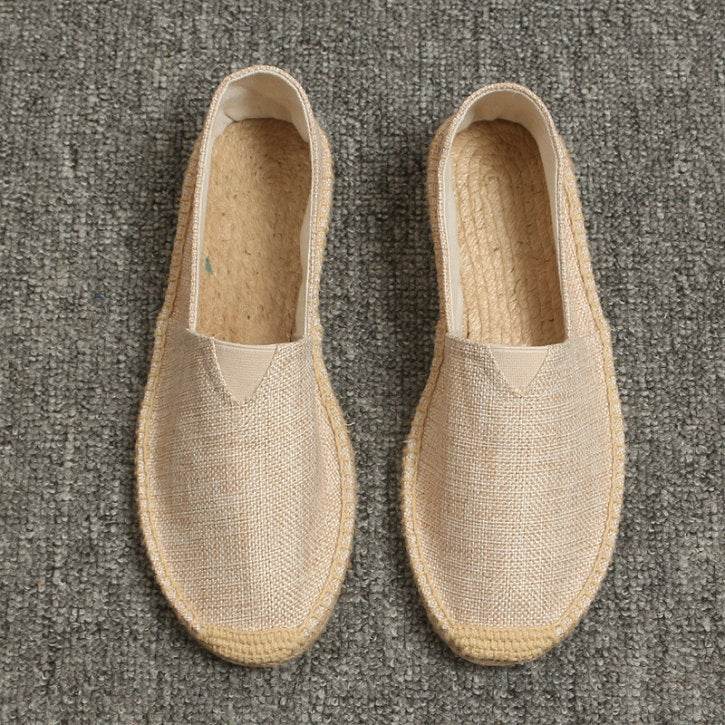Summer Handmade Linen Sole Espadrille Men's Pedal - Mubimart