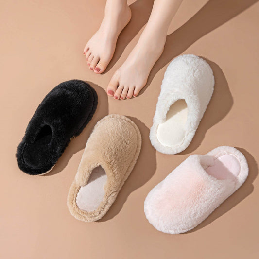 Baotou Cotton Slippers Home Plush Women - Mubimart