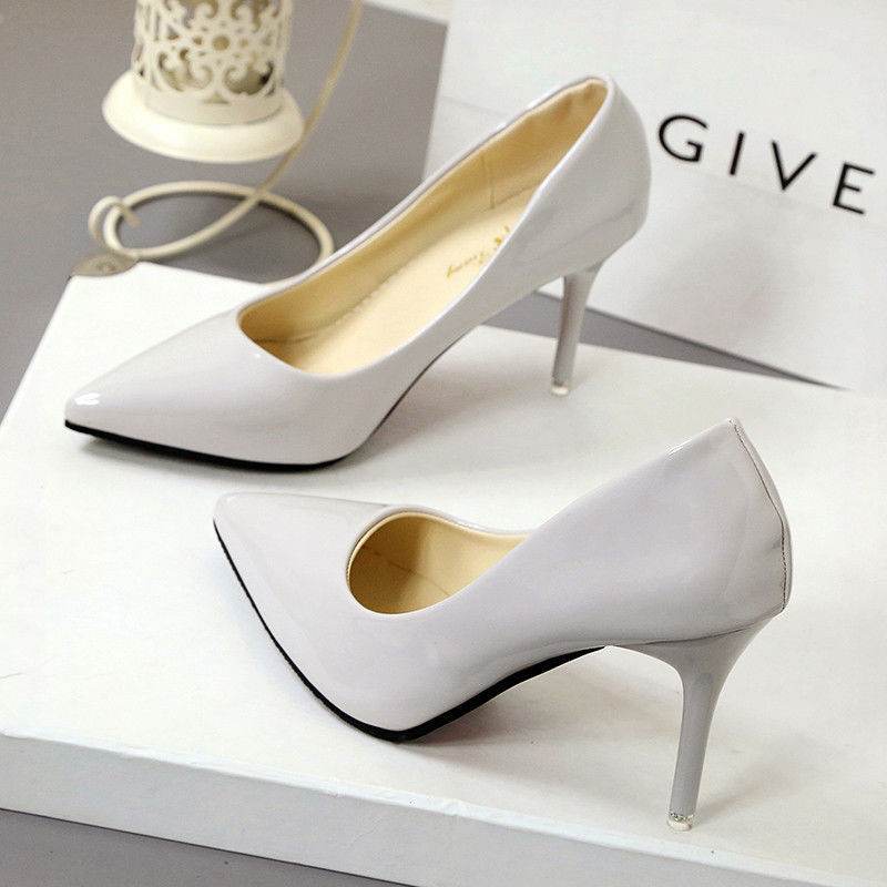 Ladies Pointed Stiletto Pumps High Heels - Mubimart