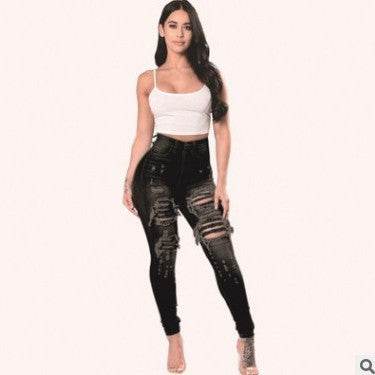 Ripped Jeans For Women Skinny Pants - Mubimart