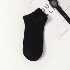 Solid Color Breathable Ankle Socks - Mubimart - Ankle socks 