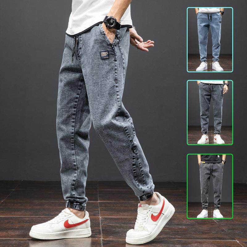 Mens Fashion Casual Loose Stretch Jeans - Mubimart