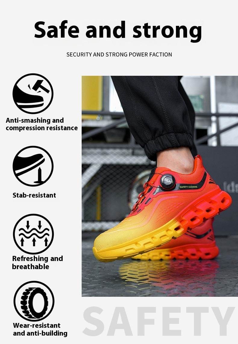 Anti-smashing Anti-penetration Steel Toe Breathable And Wearable Safety Shoes - Mubimart