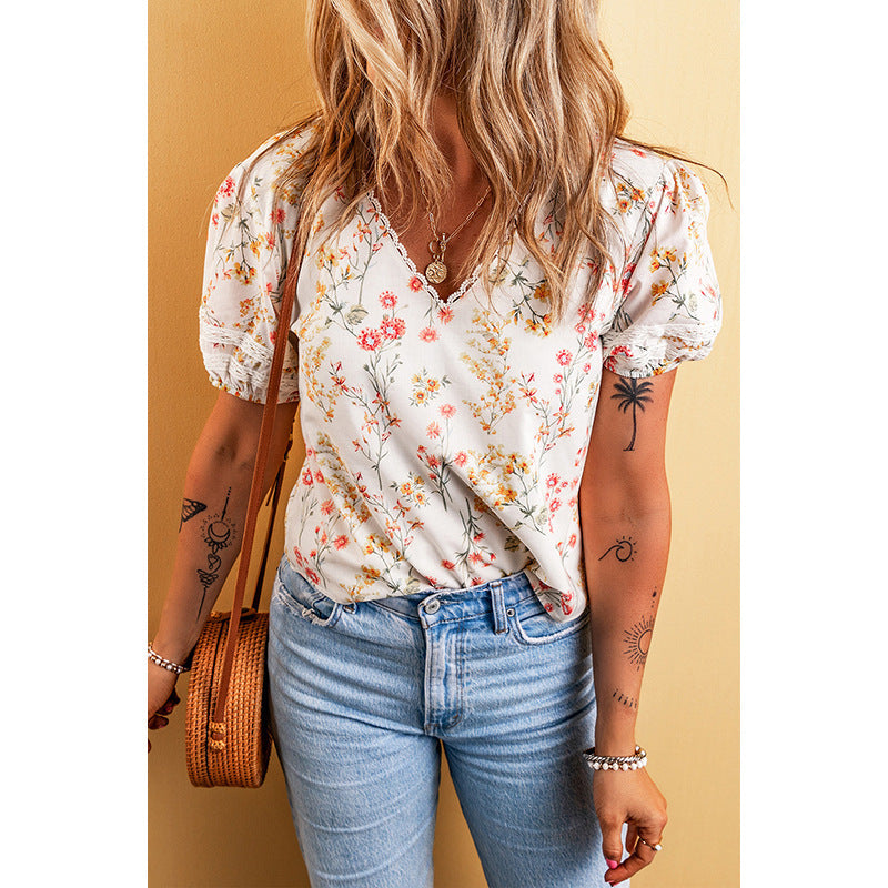 Fashion Personalized Floral T-shirt For Women