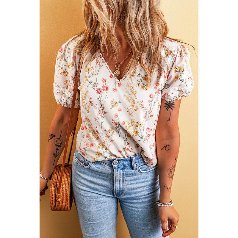 Fashion Personalized Floral T-shirt For Women - Mubimart