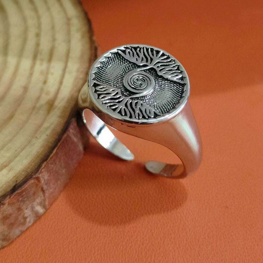 Marcasite Ring Tree Of Life Ring Ornament Men - Mubimart