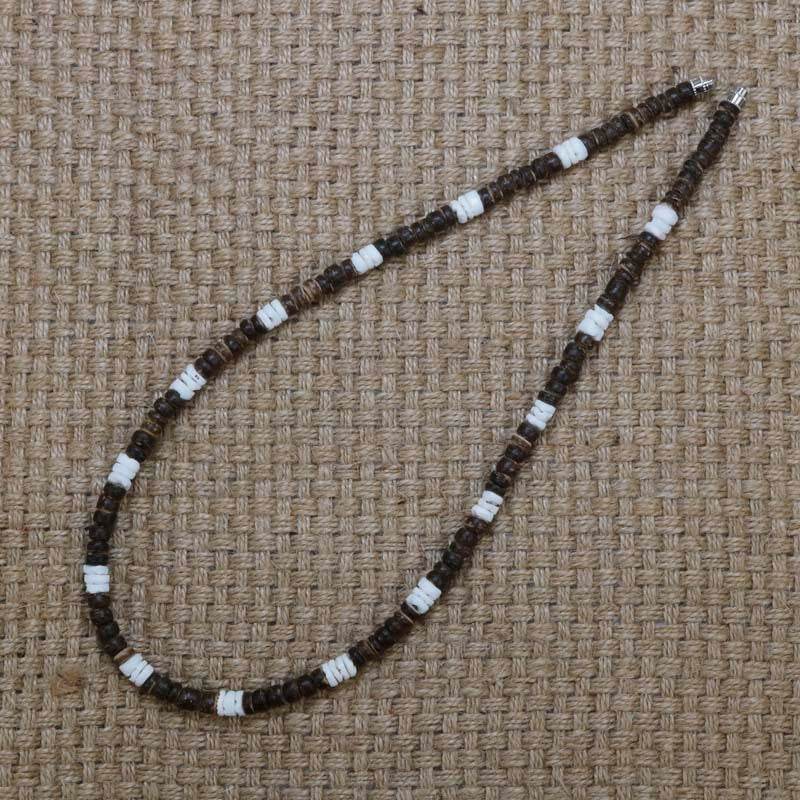 Men Tribe Ethnic Coconut Shell Necklace Men - Mubimart