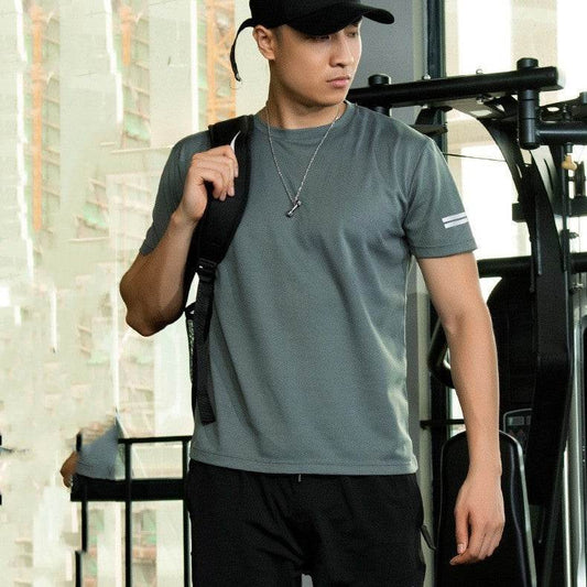 Loose Plus Size Workout Clothes Men's Quick-drying T-shirt - Mubimart
