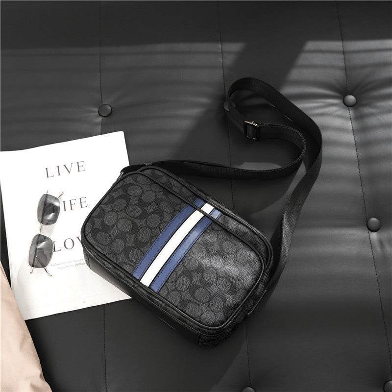 Mens Fashion Casual Letter Small Square Bag - Mubimart