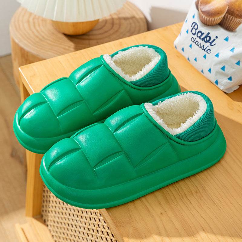 EVA House Shoes Indoor Fuzzy Fluffy Slippers Winter Plush Shoes - Mubimart