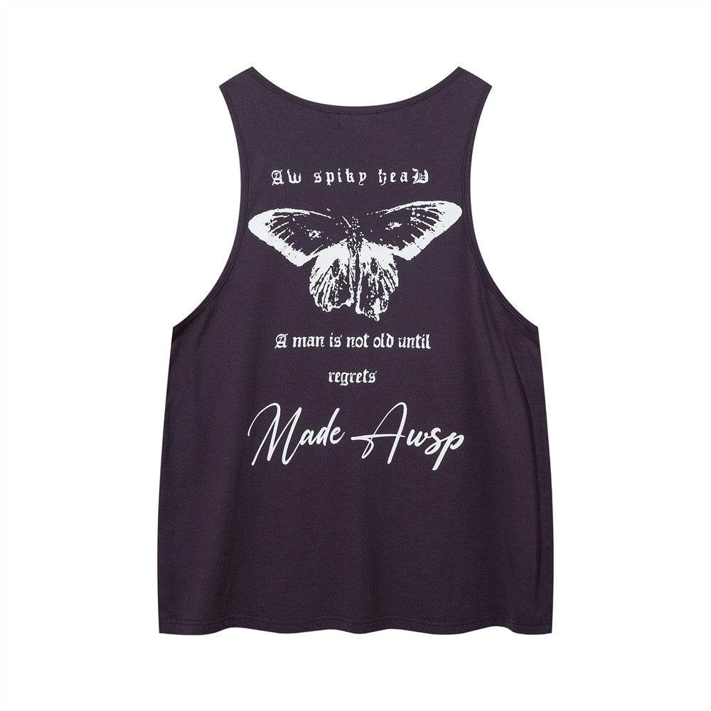 Abstract Butterfly Sports Undershirt Waistcoat T-shirt For Men - Mubimart
