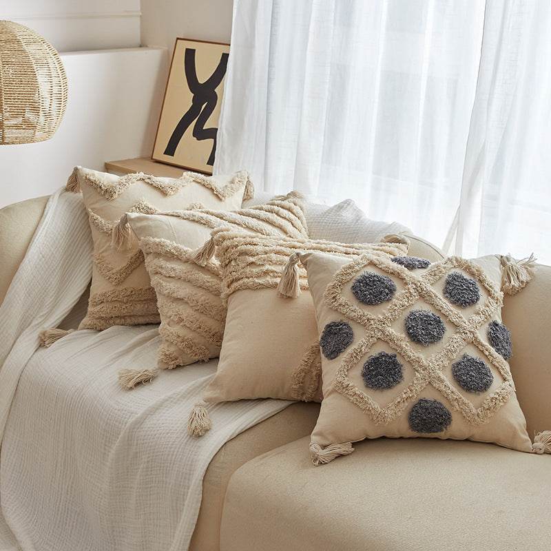Plush Tassels And Quiet Bohemian Style Pillowcases - Mubimart