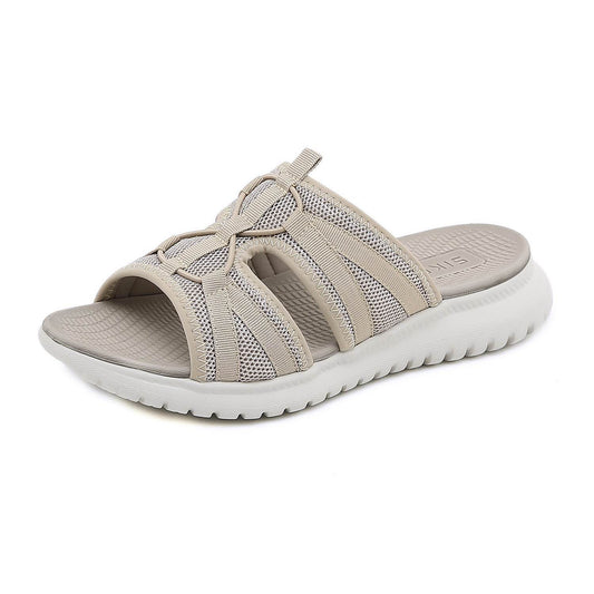 Sports MD Casual Women's Sandals Pure Color Comfort Plus Size Sandals - Mubimart