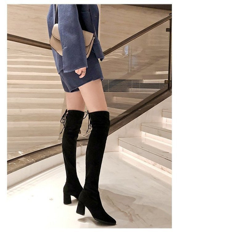 Fashion Suede Over The Knee Rider Boots