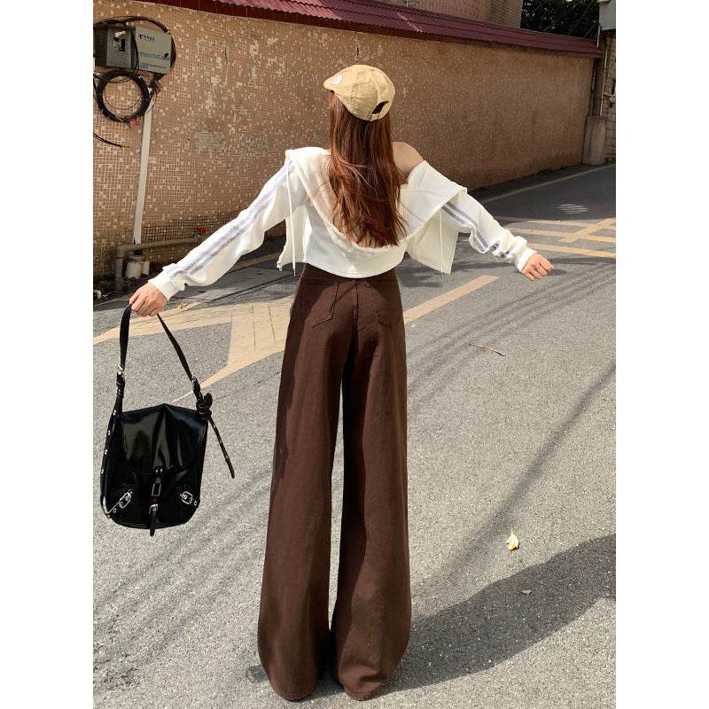 Autumn New Wide Leg Jeans For Women - Mubimart