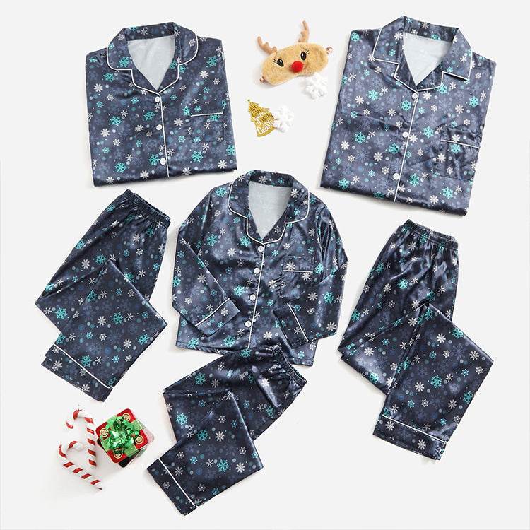 Christmas Family Parent-child Striped Pajamas Housewear Suit - Mubimart