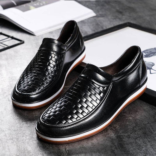 Men's Short Tube Breathable Low Top Rain Boots - Mubimart