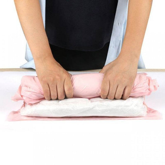 Vacuum Compression Hand Roll Travel Storage Bag - Mubimart